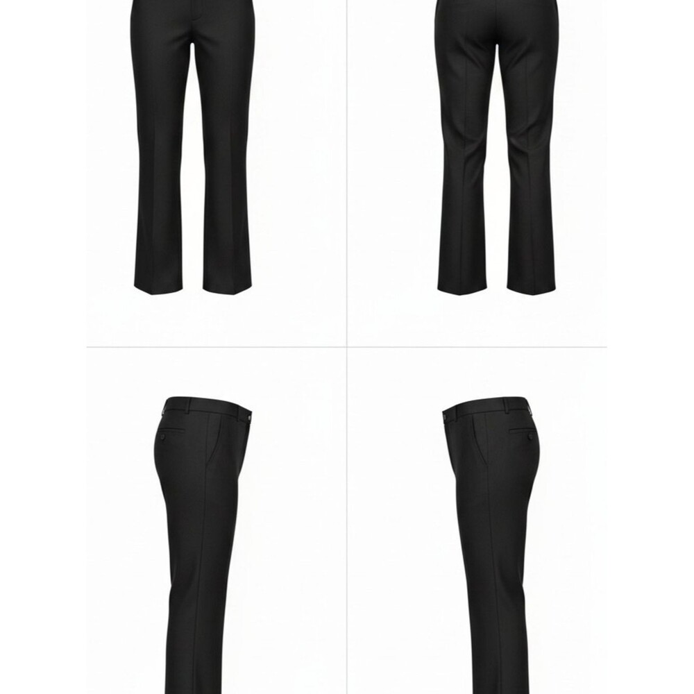 Banana Republic Black Boot-Cut Dress Pants In 6 Petite - Picture 3 of 5